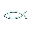 Bilemblem, Fisk m/kors, 14 cm (80101517)