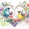Servietter Lunsj, Ambiente, Loving Birds (16,5x16,5 cm, 20 stk)