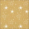 Servietter Lunsj, Ambiente, Night sky White/Gold (16,5x16,5 cm, 20 stk)