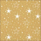 Servietter Lunsj, Ambiente, Night sky White/Gold (16,5x16,5 cm, 20 stk)
