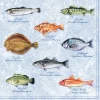 Servietter Lunsj, Ambiente, Fisk (16,5x16,5 cm, 20 stk)