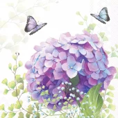 Servietter Lunsj, Ambiente, Lilla hortensia (16,5x16,5 cm, 20 stk)
