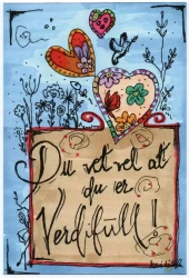 Du vet vel at du er verdifull. Dobbelt kort m/konv, 10x15 cm (Kari Lise)