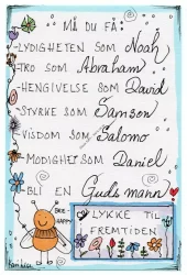 Må du få lydigheten som Noah. Dobbelt kort m/konv, 10x15 cm (Kari Lise)