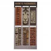 Bokmerke, Magnetisk, Strong & courageous (MGB 078)