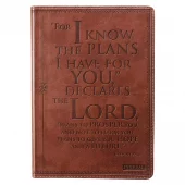 Notatbok, Faux leather, For I know the plans (JL 099)