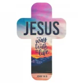 Bokmerke, Kors, JESUS is the Way the Truth and the Life, John 14:6 (BMC 171)