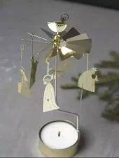 Englespill, Gull metall, Jesu fødsel, 24 cm (ANS762)