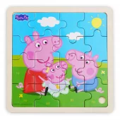 Puslespill, Peppa Gris, 16 brikker