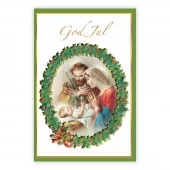 Julekort, God jul. Dobbelt kort m/konv, 11,5x16,5 cm (307613)