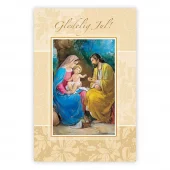 Julekort, Gledelig jul. Dobbelt kort m/konv, 11,5x16,5 cm (307607)