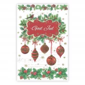 Julekort, God jul! Dobbelt kort m/konv, 11,5x16,5 cm (307508)