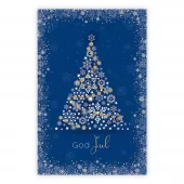 Julekort, God jul. Dobbelt kort m/konv, 11,5x16,5 cm (307522)
