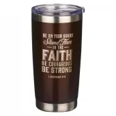 Reisekopp, Stål, Brun, Stand Firm In The Faith, 1. Kor 16,13, 532 ml (SMUG 240)