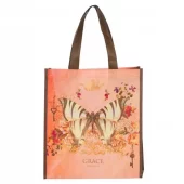 Handlenett - Grace Butterfly Orange Non-Woven Coated Tote Bag - Eph. 2:8 (TOT 173)