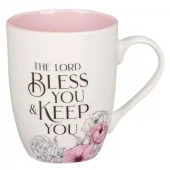 Krus, Be Still, Bless You and Keep You, Pink Floral (MUG 1057)