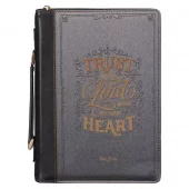 Bibeltrekk, Medium, Trust in the Lord, Black and Gray (BBM 869)
