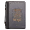Bibeltrekk, Medium, Trust in the Lord, Black and Gray (BBL 869)