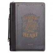 Bibeltrekk, Medium, Trust in the Lord, Black and Gray (BBL 869)