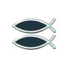 Bilemblem, Fisk, 7 cm, 2 stk (80101518)