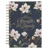 Notatbok, Spiralbundet, Strength and Dignity Blush Magnolia, Prov. 31:25 (JLW 192)
