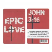 Mini Card PVC - Epic Love, John 3:16 ()
