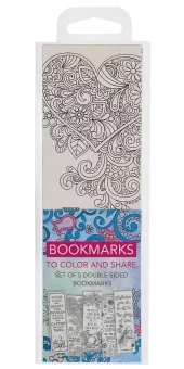 Bokmerke, fargelegging, 5 stk, Color & Share Blue (CLRB 01)