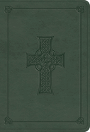 ESV - Compact Bible, Red letter, Celtic Cross Design, Green