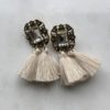 Tassels, øredobber, Beige
