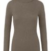 Silk Rollneck LS, Brown Melange, Rosemunde