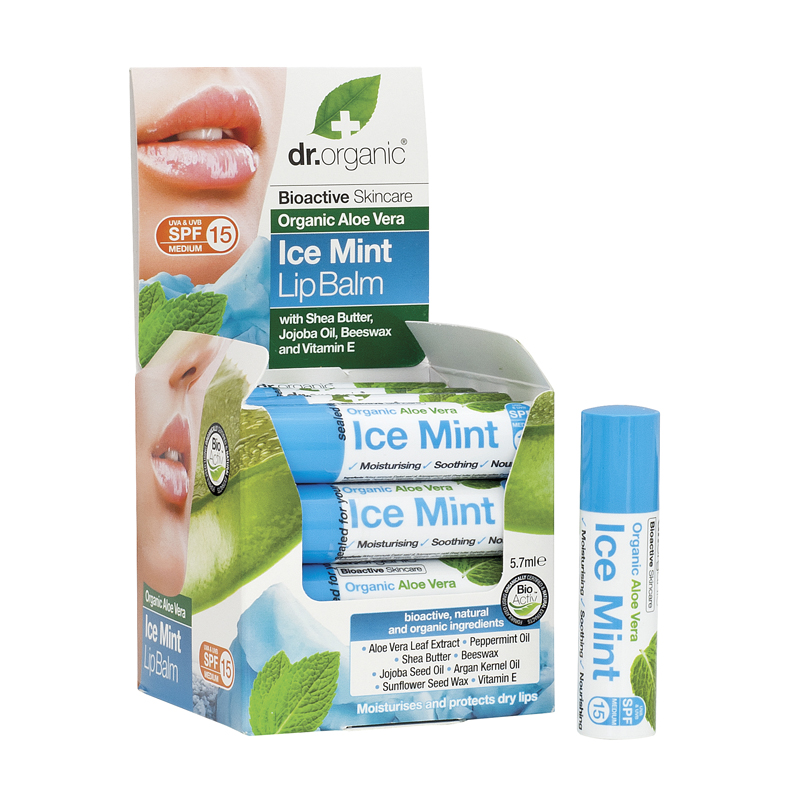 Dr. organic aloe vera m/mint leppepomade 5,7ml