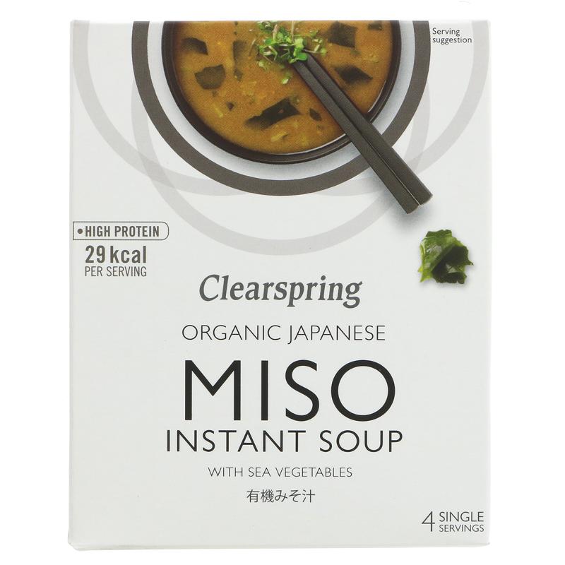 Clearspring Miso instant soup - sea veg 4x10g. øko