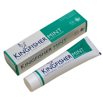Kingfisher Tannpasta Mint m/fluor - Lysegrønn