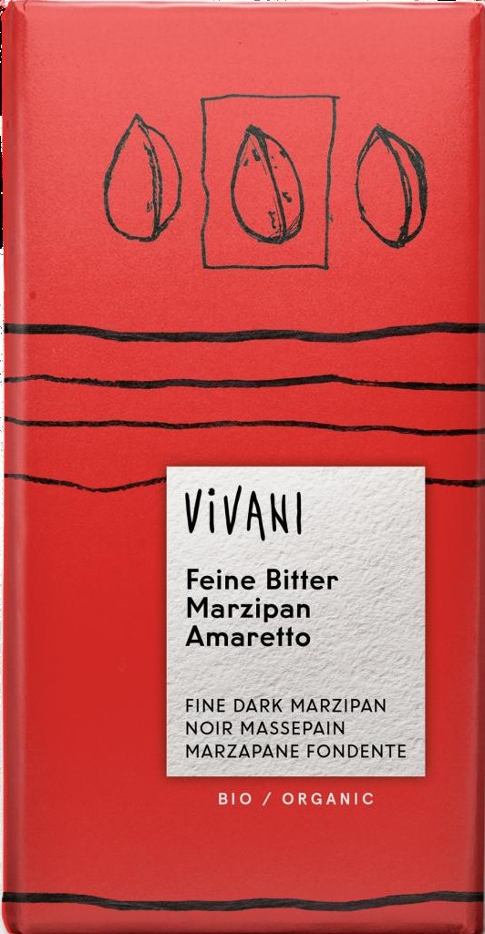 Vivani Sjokolade Marsipan Amaretto, 100g