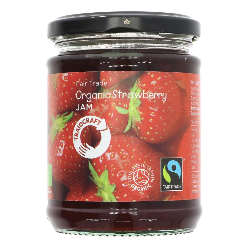 Traidcraft jordbærsyltetøy, øko, 340g