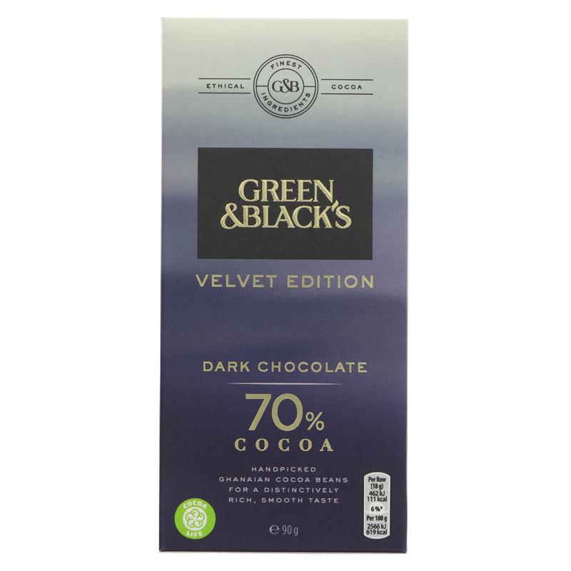 Green & Black´s Velvet Edition Mørk Sjokolade 70%