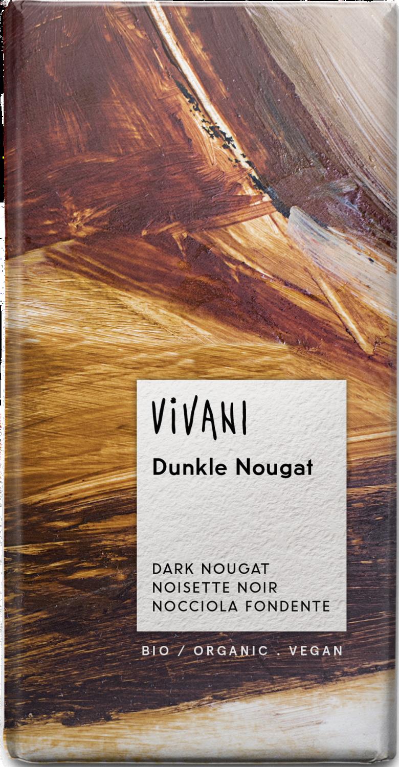 Mørk sjokolade Nougat, vegan, 100 g, økologisk, Vivani