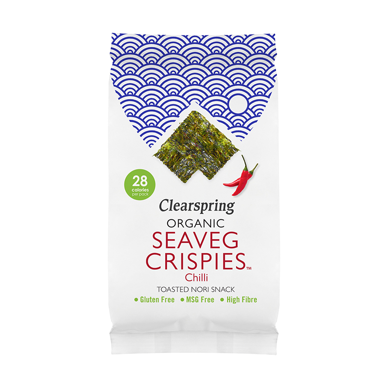 Clearspring organic seaveg crispies chili 4g