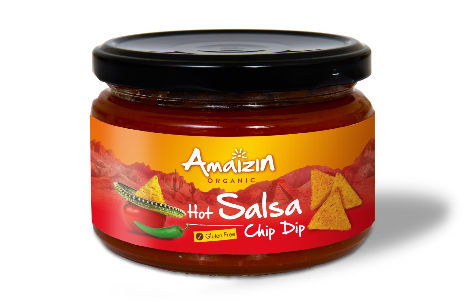 Salsa, sterk, 260 g, økologisk, Amaizin