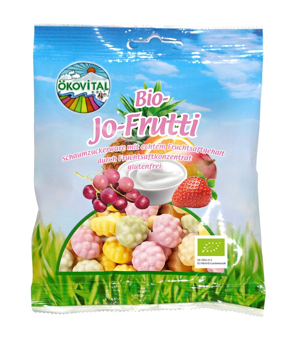 Bio-Jo-Frukt, skumbær, glutenfri, 80 g, økologisk, Ökovital