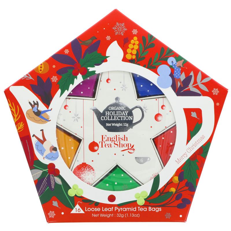 English Tea Shop Red & Silver Star Gift Pack - 16 bags