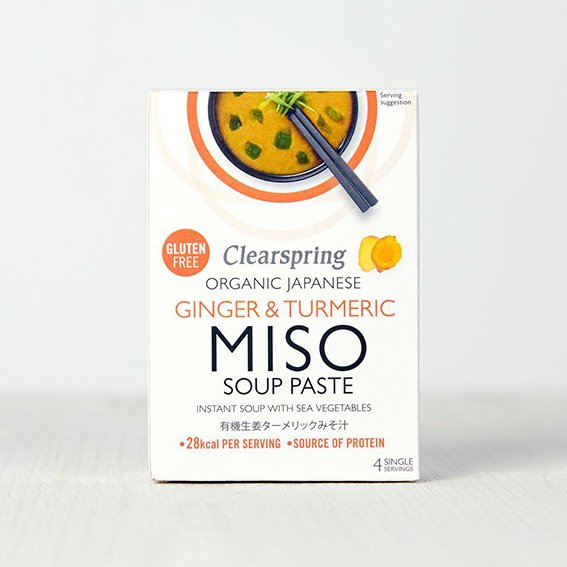 Clearspring Ginger & Turmeric Miso Soup - 4 x 15g