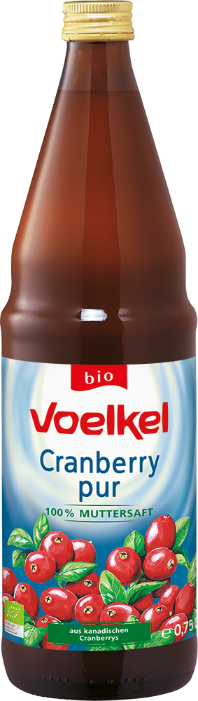 Cranberry juice, 0,75 l, økologisk, Voelkel