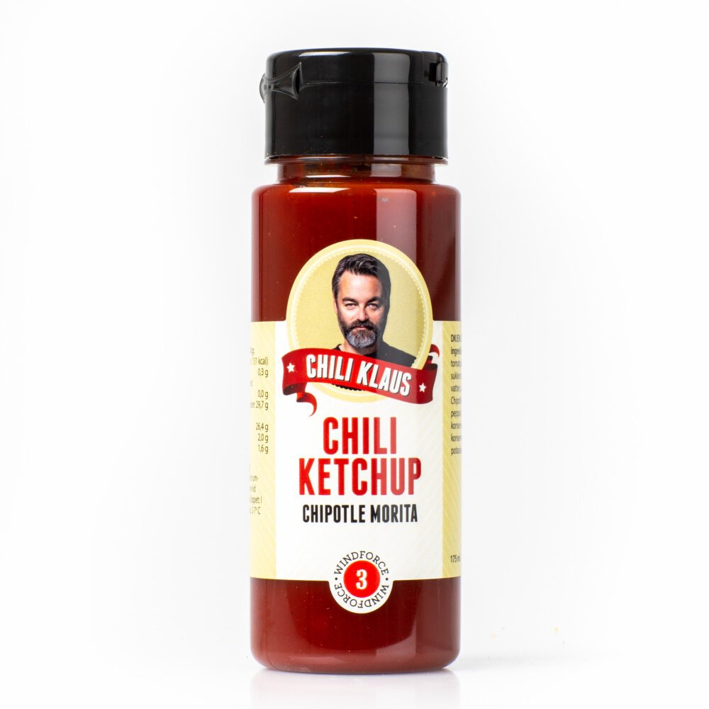 Chili Klaus chipotle morita ketchup vindstyrke 3 250 ml
