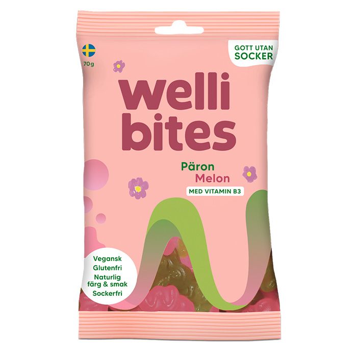 Wellibites Pære & Melon 70g