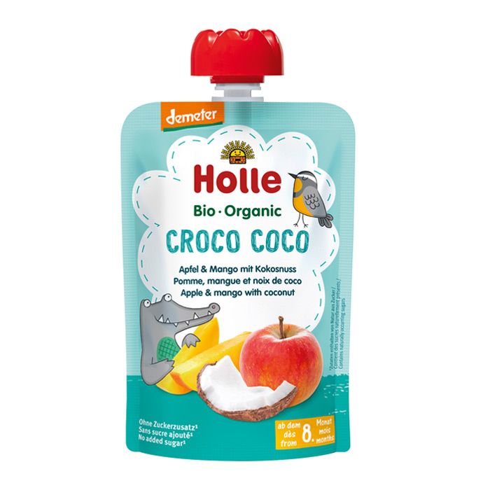 Holle Smoothie Croco Coco (Eple & Mango med kokos) ØKO 100g