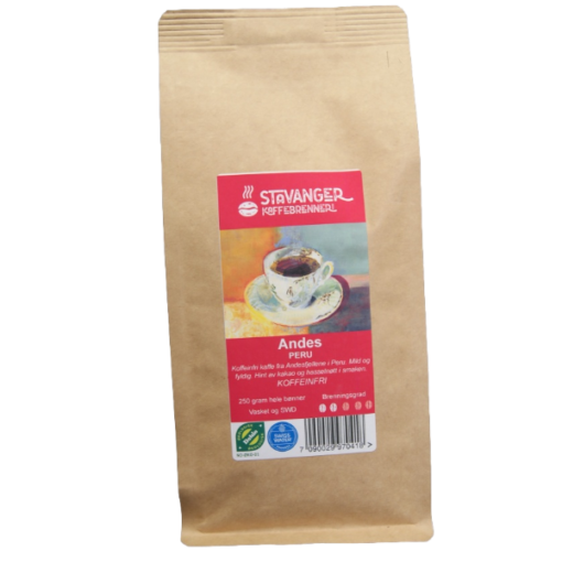 SK Peru Andes Koffeinfri. 250g økologisk