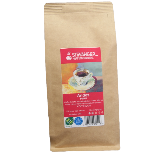 SK Peru Andes Koffeinfri. 250g økologisk