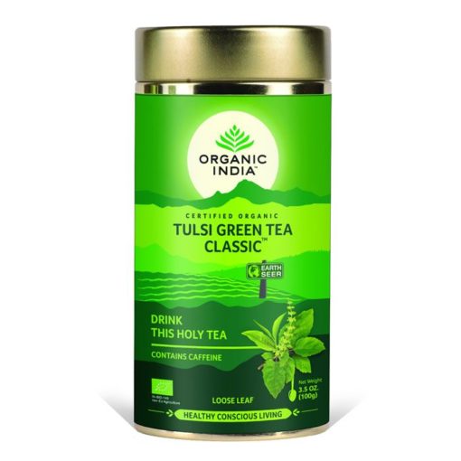 ORGANIC INDIA TULSI GREEN TEA 100G ØKO DATO:19.03.2024