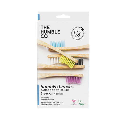 HUMBLE FLAT CURVED ADULT SOFT 5-PACK - 5 COLORS - SENSITIVE